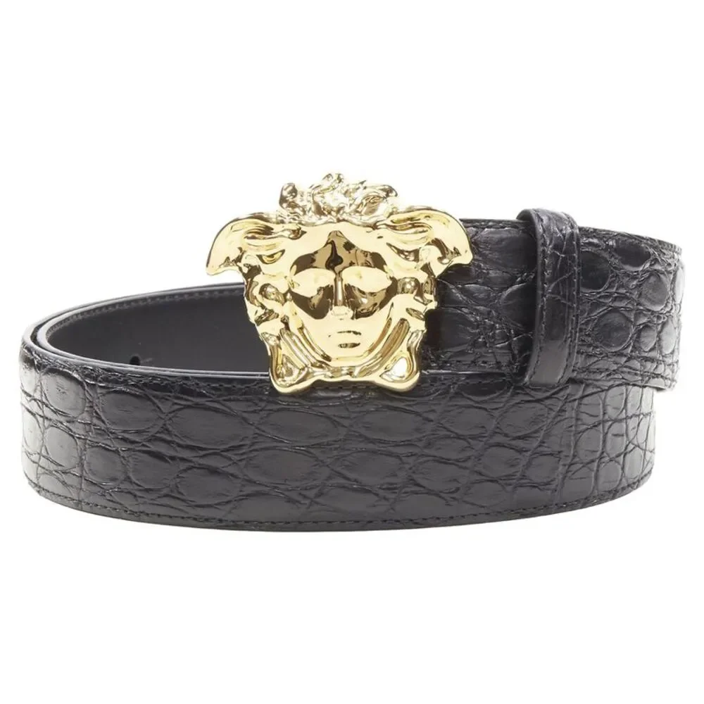 Versace La Medusa Gold Buckle Belt